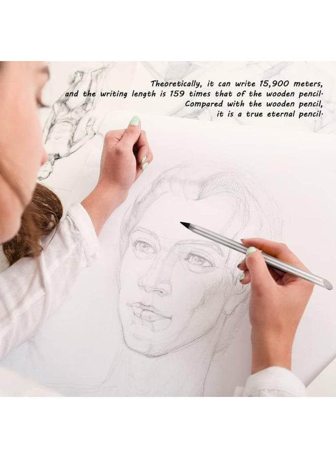 2 أقلام معدنية خالية من الحبر ، أقلام غير محدودة ، مع 2 أطراف قابلة للتبديل ، الكتابة السلسة ، مناسبة للكتابة والرسم للطلاب المكاتب المنزلية الإمدادات الدراسية - Image 4