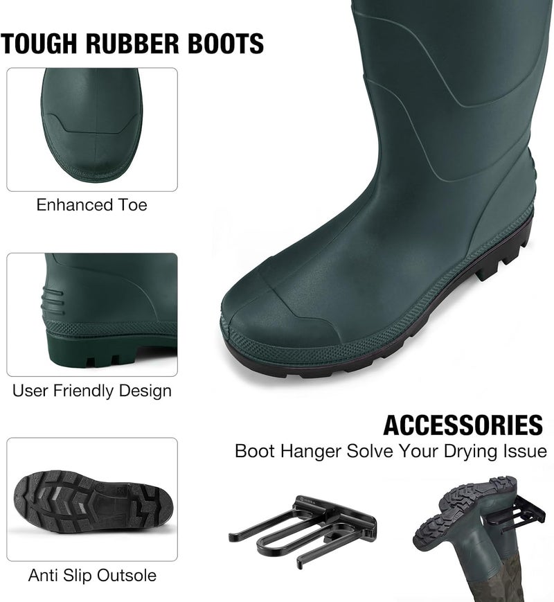 FISHINGSIR Waterproof Fishing Waders for Men and Women with Boots and Boot Hanger - Image 4