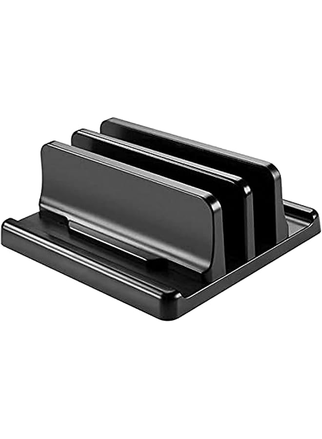 erorex Vertical Adjustable Laptop Stand Notebook Mount Base Space Saving Holder For Macbook Pro Air Windows Laptop Black 