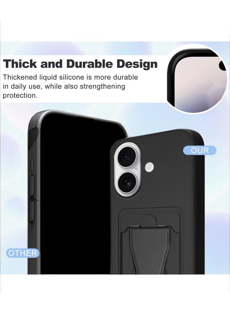 تايجر Apple iPhone 17 5G 2025 Silicone TPU Case with Card Holder and Hand Grip – Slim, Durable Protective Cover in Classic Black Featuring Secure Card Storage, Enhanced Grip for Comfortable Handling, and Scratch Resistance for Everyday Protection (Model MCHPSN) - Image 2