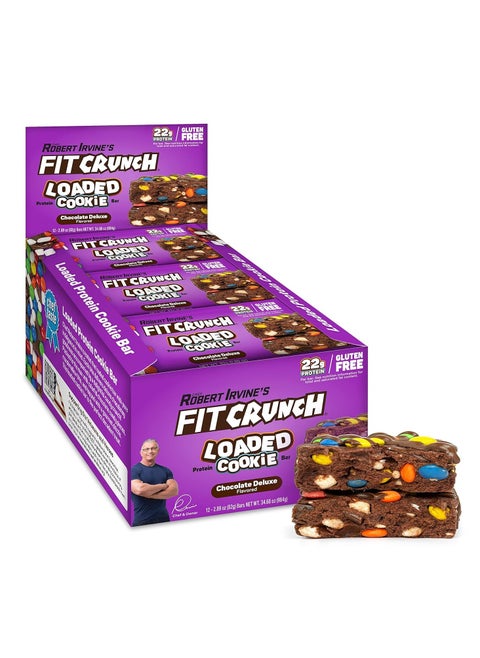 Fit Crunch Protein Bar 82gm Chocolate deluxe 1x12