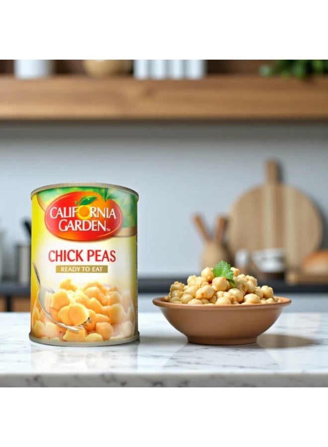 California Garden Ready to Eat Canned Chick Peas 400g - Image 3