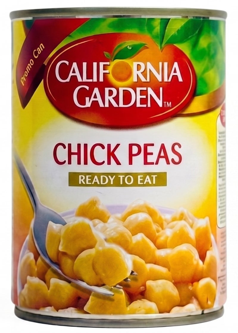 California Garden Ready to Eat Canned Chick Peas 400g - Image 1