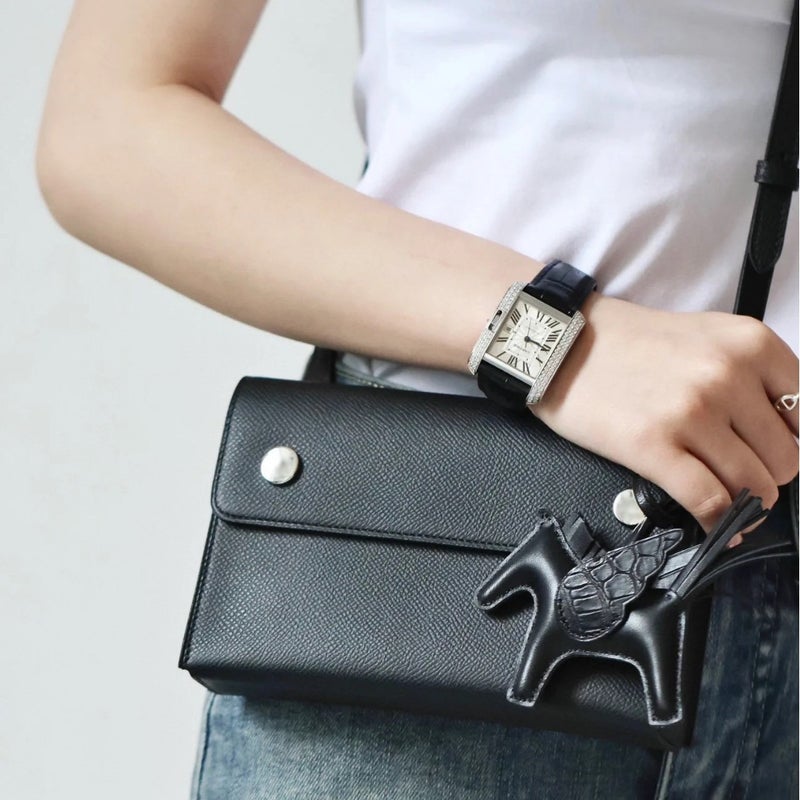 Snap Coin Purse Genuine Leather Palm Print Wallet Mini Shoulder Crossbody Small Square Bag Cowhide Clip Envelope Bag For Women - Image 2