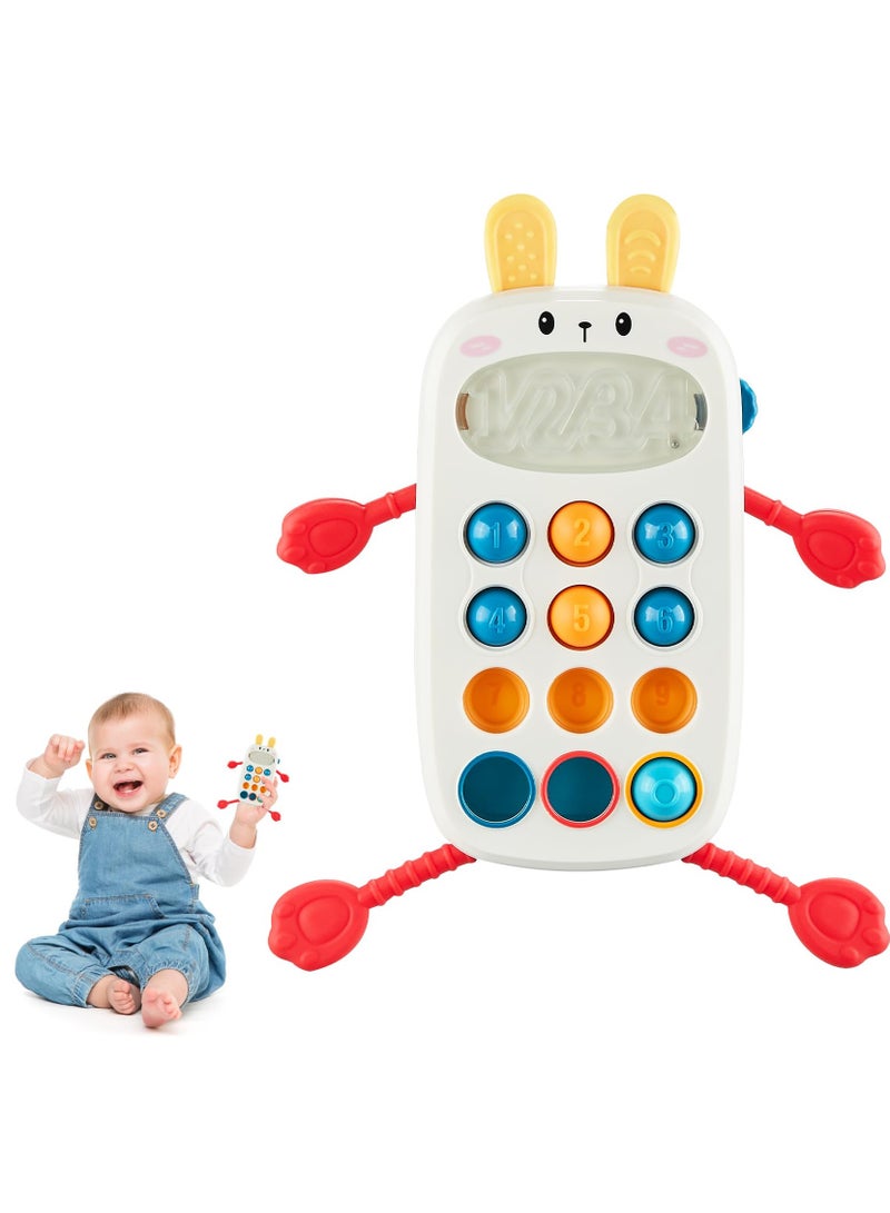 SYOSI Montessori Pull String Toys for 18M+, Sensory Toys for Babies, Food Grade Silicone Pull String Activity Toy, Fine Motor Toys, Travel Toys, for Babies 6-12 Months - Image 1