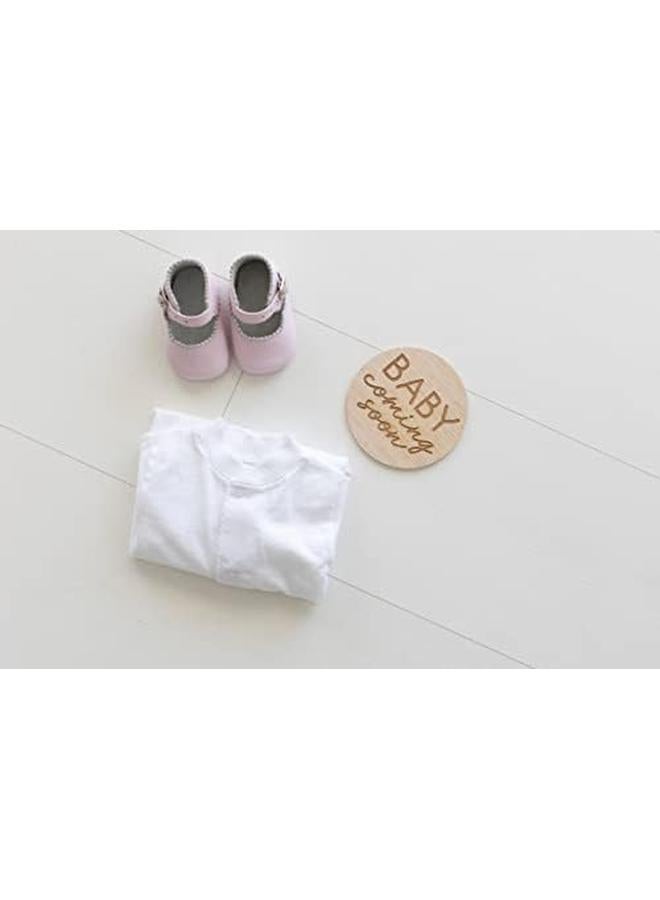 pearhead Pregnancy Journey Milestone Markers Wooden Weekly Growth Milestone Discs Pregnancy Announcement And Baby Arrival Double Sided Photo Prop Cards Modern Wooden Newborn Accessories - Image 4