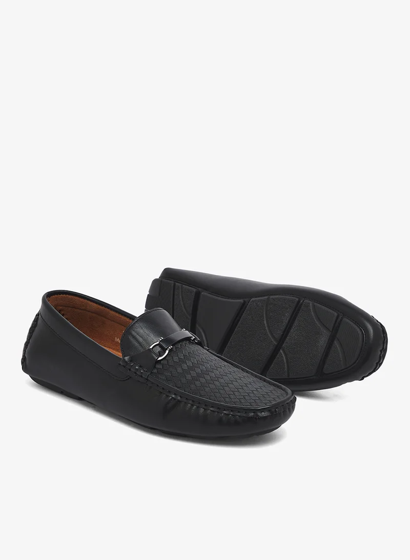 Robert Wood  Textured Horsebit Driving Loafers for Men | Best Price UAE