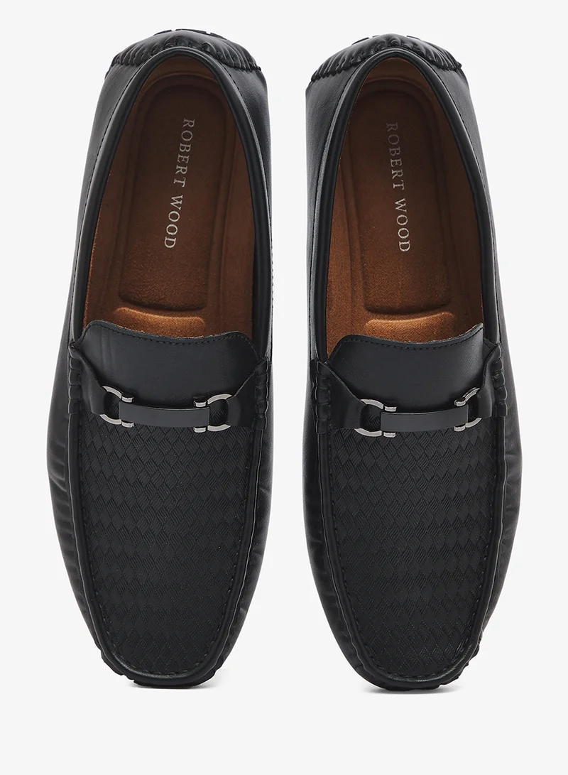 Robert Wood  Textured Horsebit Driving Loafers for Men | Best Price UAE