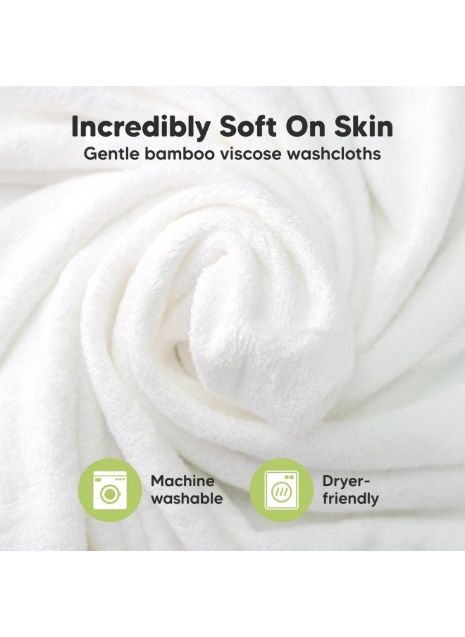 KeaBabies - Baby Washcloths Baby Bamboo Washcloths Towel Soft Organic Baby Washcloths For Motherhood Face Towels For Baby Adult And Infant Hypoallergenic Anti Bacterial Towels White - Image 1