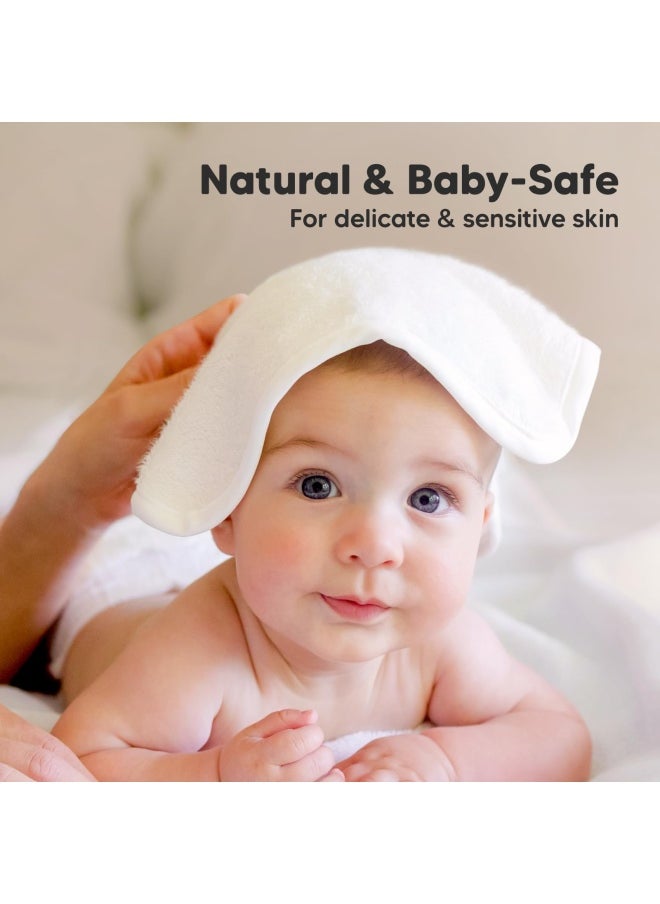 KeaBabies - Baby Washcloths Baby Bamboo Washcloths Towel Soft Organic Baby Washcloths For Motherhood Face Towels For Baby Adult And Infant Hypoallergenic Anti Bacterial Towels White - Image 1