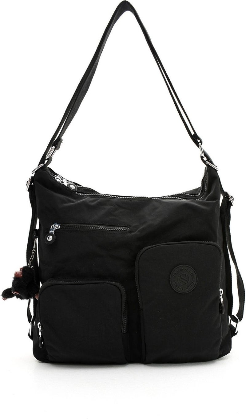 Sanmorris Women's Large Size Waterproof Parachute Fabric Cross Strap Shoulder and Backpack with Compartments - Image 1