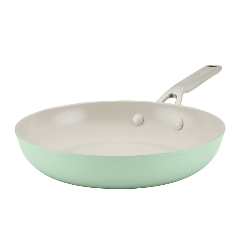 KitchenAid Hard Anodized Ceramic Nonstick Frying PanSkillet 10 Inch Pistachio - Image 2