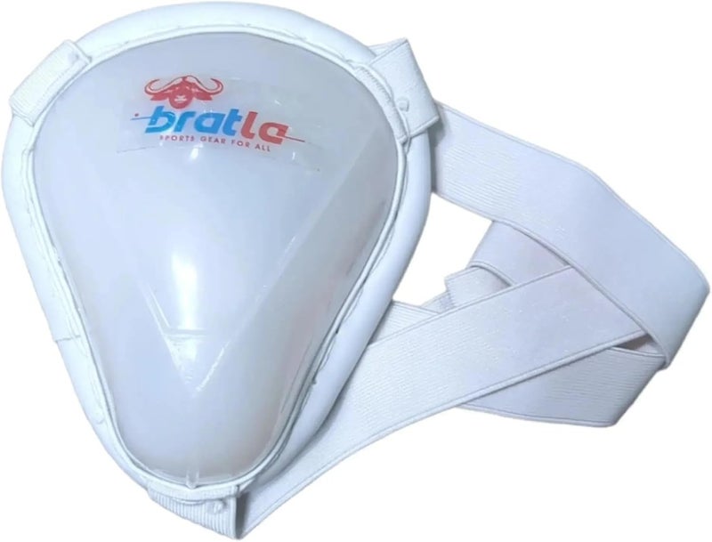 Bratla Cricket Abdominal Guard with Strap, Groin Protector Athletic Cup, Used for Multi-Sports Baseball, Karate, Boxing for Adults - Image 1