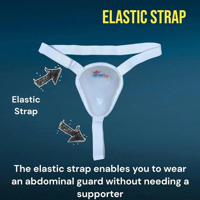 Bratla Cricket Abdominal Guard with Strap, Groin Protector Athletic Cup, Used for Multi-Sports Baseball, Karate, Boxing for Adults - Image 3