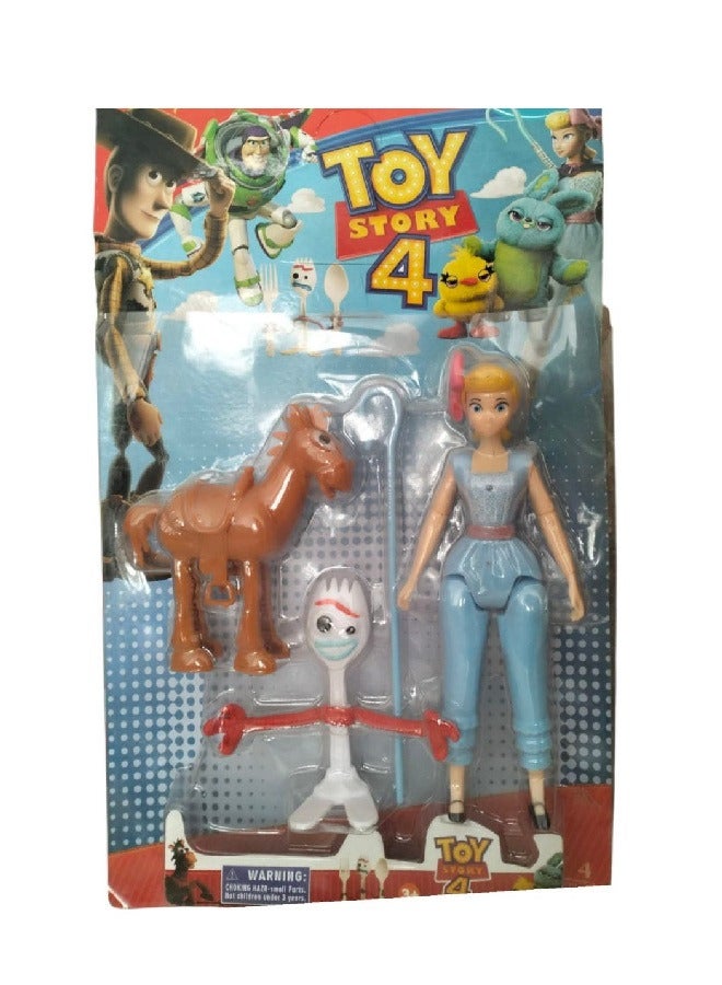 Toy Story 4 Figures Cute Action Figures  Birthday Party Decorations (3 Pcs)