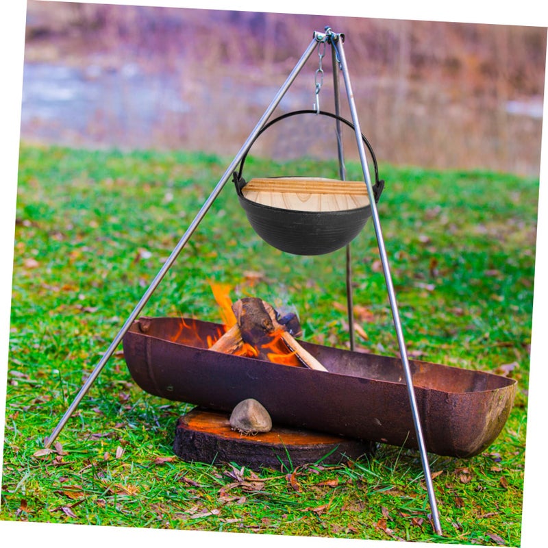 Cast Iron Sukiyaki Pot Japanese Hot Pot Non Stick Portable Lid For Camping Family Gatherings - Image 4