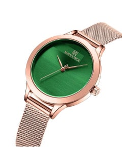 NAVIFORCE Elegant Women's Quartz Watch Stylish Round Dial with Minimalist Design Stainless Steel Mesh Strap Fashionable Timepiece for Everyday Wear and Special Occasions  - Image 2