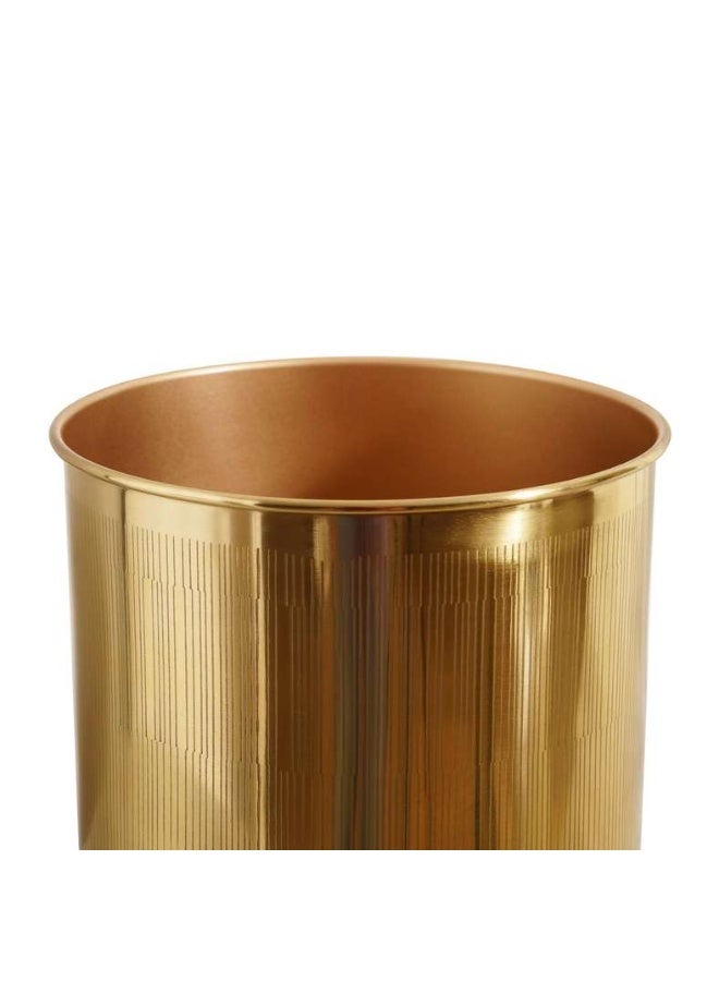 Pan Home Meteor Metal Waste Bin Dia20x25cm - Gold - Image 2