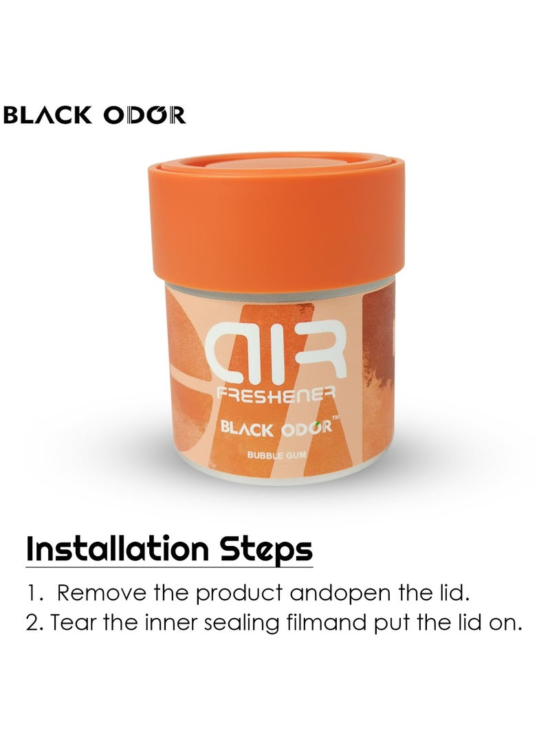 Black Odor Gel air freshner 80g Long Lasting High Quality freshner Home and Car BUBBLE GUM BO-22 - Image 3