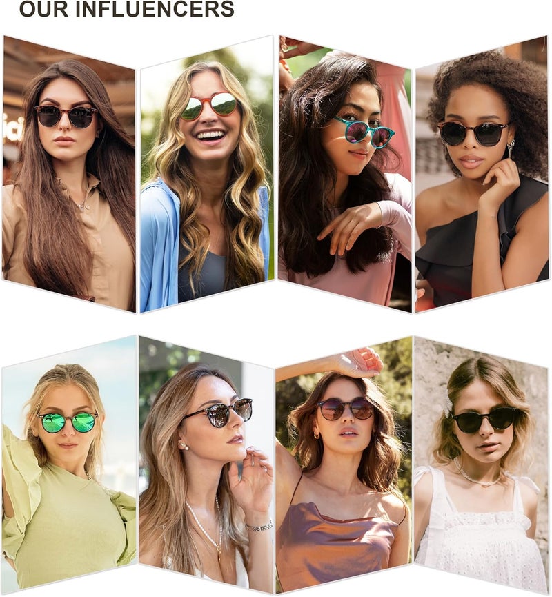 Sojos Small Round Classic Polarized Sunglasses for Women Men Vintage Style UV400 Lens MAY SJ2113 - Image 3
