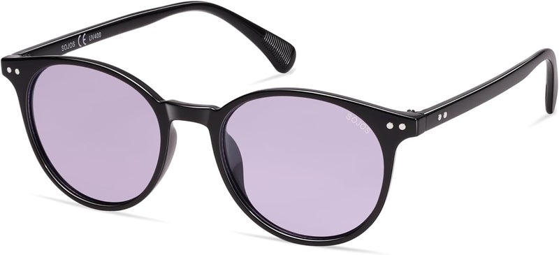 Sojos Small Round Classic Polarized Sunglasses for Women Men Vintage Style UV400 Lens MAY SJ2113 - Image 1