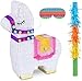 Birchio Llama Pinatas Bundle with a Blindfold and a Bat 17 x 14 x 4 Inches Perfect for kids Birthday Parties Mexican Theme Parties Decorations - Image 2