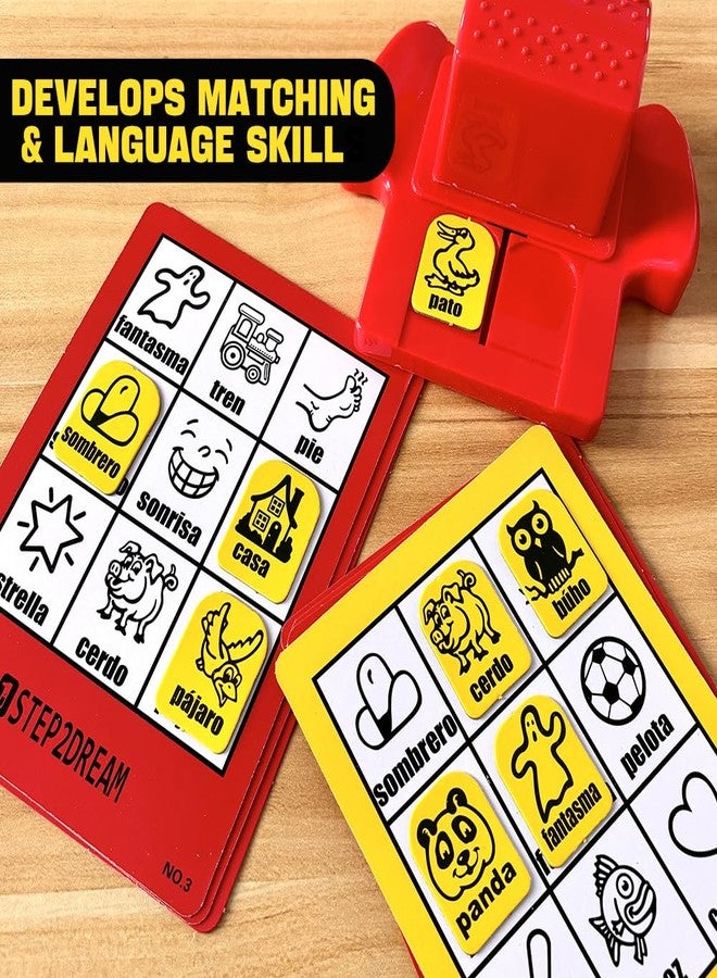 1step2dream Spanish Bingo Game for Kids: Enhancing Learning with Spanish Sight Word Matching Games - Ideal for Classroom & Family | Fun Sightwords Game - Image 3