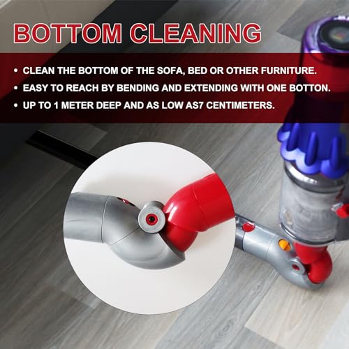 Nukisa Compatible with Dyson Bottom Conversion Head V7 V8 V10 V11 V15 Vacuum Cleaner, Low Reach Adapter, Vacuum Cleaner Conversion Head Part - Image 2