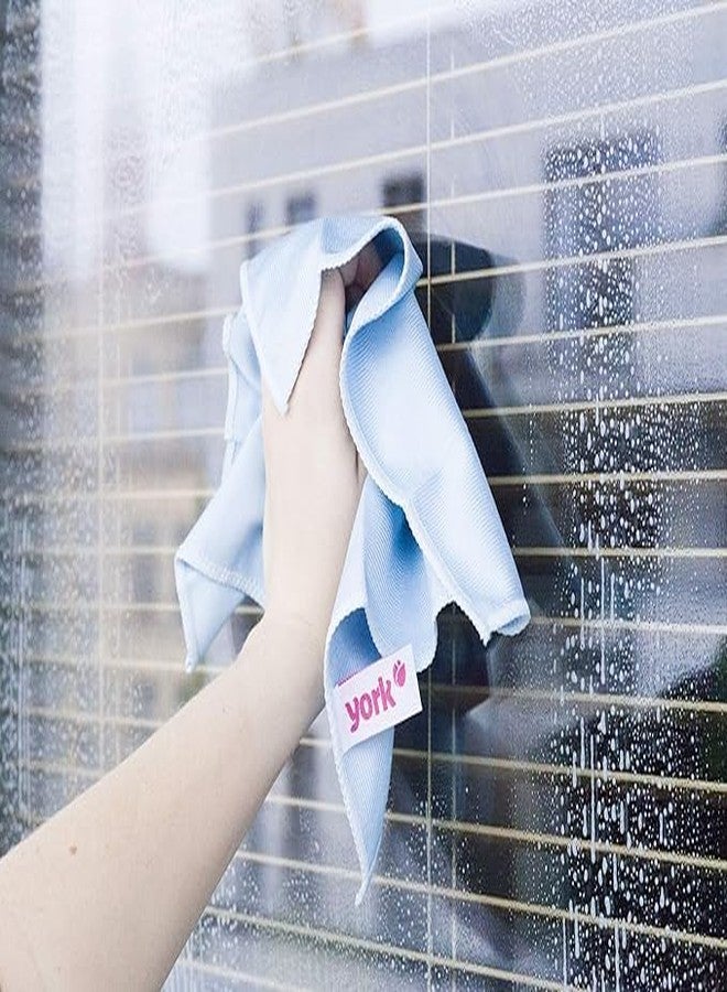 York Microfiber Cloth for Car Cleaning and Detailing, Floor Cleaner, Kitchen, Monitor , Window Polishing Cloth, Reusable and Long Lasting Cloth, Lint Free Size 30X30X0.5 Cm Blue