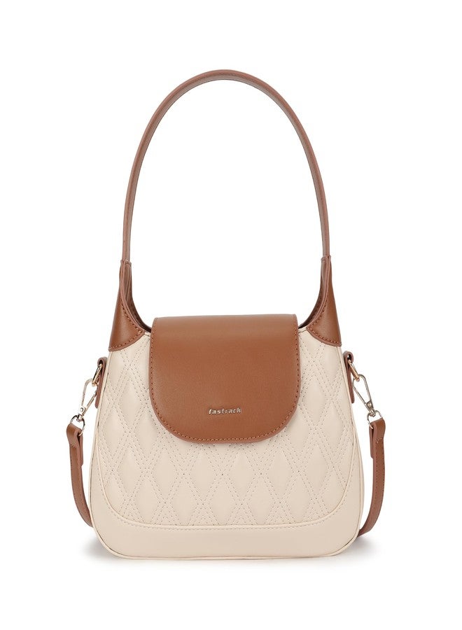 Fastrack Carry Curve Satchel Faux-Leather Women’s Handbag | Quilted Design with Dual Carry Options & Roomy Main Compartment - Image 1