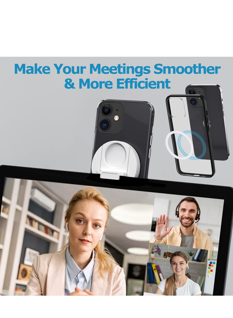 Y&D Continuity Camera Mount for MacBook Laptops/iPhone 12 13 & 14 Series Compatible with Mag safe iPhone Webcam iOS 16 macOS Ventura Desk View Avaliable Includes Magnetic Metal Ring - Image 3