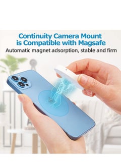 واي آند دي Continuity Camera Mount for MacBook Laptops/iPhone 12, 13 & 14 Series, Compatible with Mag safe, iPhone Webcam iOS 16 macOS Ventura, Desk View Avaliable, Includes Magnetic Metal Ring  - Image 2