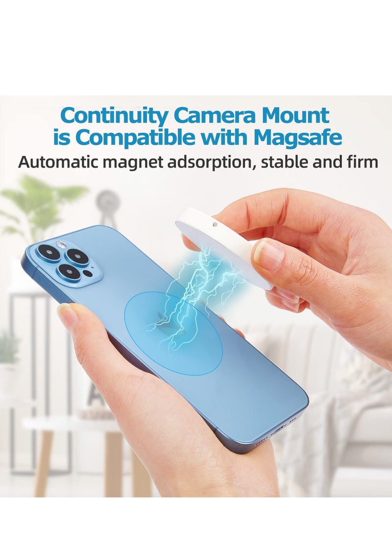 Y&D Continuity Camera Mount for MacBook Laptops/iPhone 12 13 & 14 Series Compatible with Mag safe iPhone Webcam iOS 16 macOS Ventura Desk View Avaliable Includes Magnetic Metal Ring - Image 2