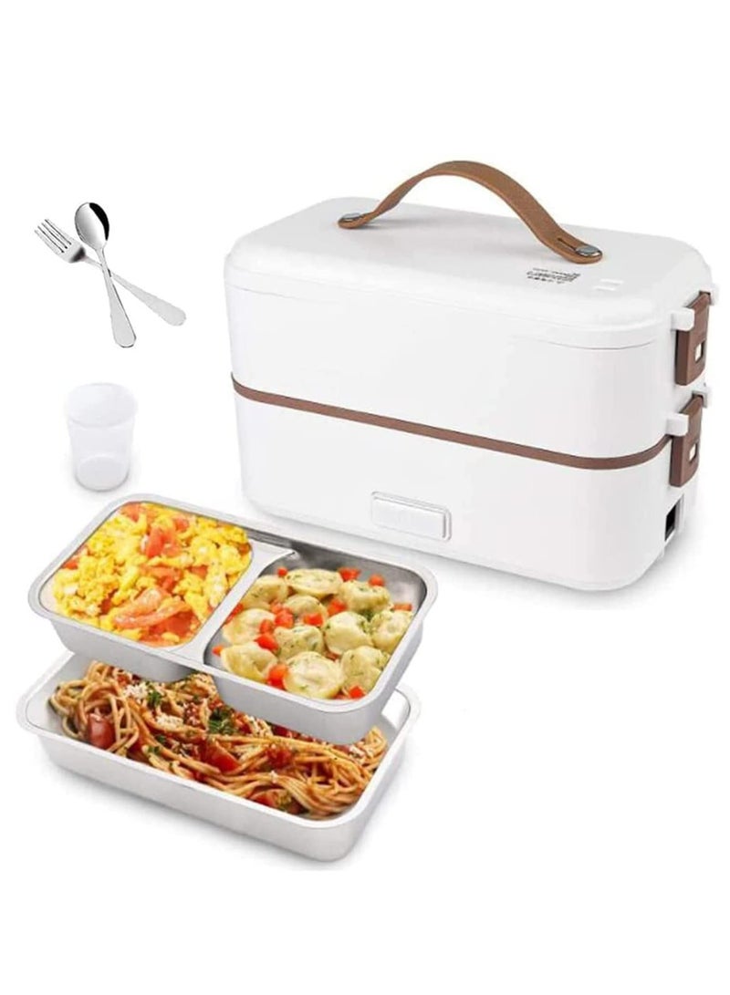 XiuWoo Self Cooking Electric Steamer Lunch Bento Box Mini Warmer Rice Cooker for Adult Kids Home Office School Travel Cook Raw Food  - Image 2