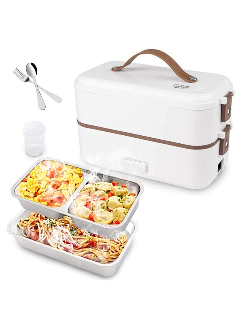 XiuWoo Self Cooking Electric Steamer Lunch Bento Box Mini Warmer Rice Cooker for Adult Kids Home Office School Travel Cook Raw Food  - Image 1