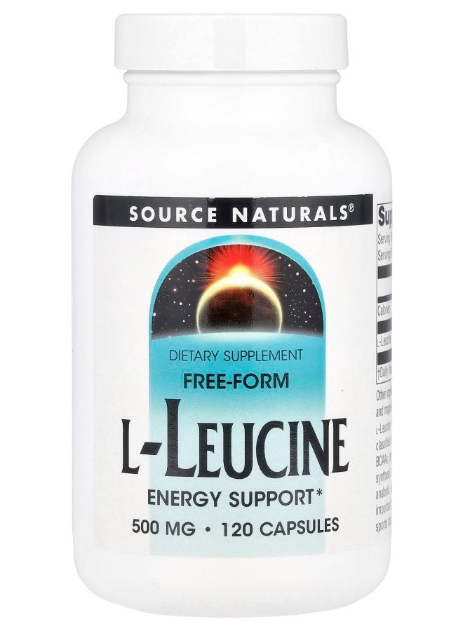 Free-Form L-Leucine  1500 mg  120 Capsules (500 mg Per Capsule)