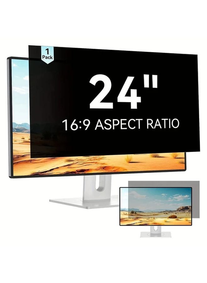 24 Inch Monitor Privacy Screen Protector Anti Glare Blue Light Filter Easy Installation - Image 1