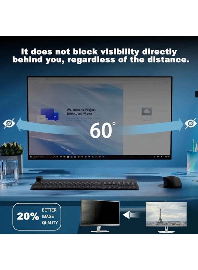 24 Inch Monitor Privacy Screen Protector Anti Glare Blue Light Filter Easy Installation - Image 5