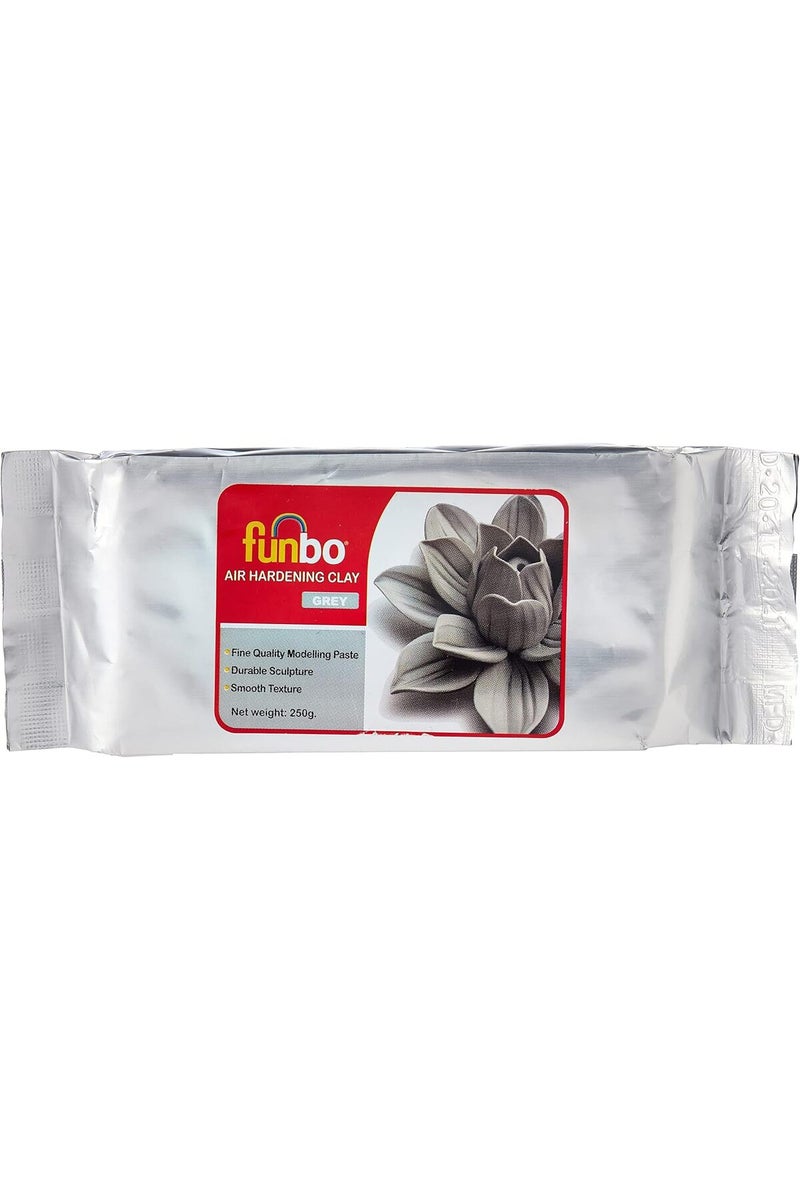 Funbo Air Hardening Clay 250 grams (Grey) - Image 1