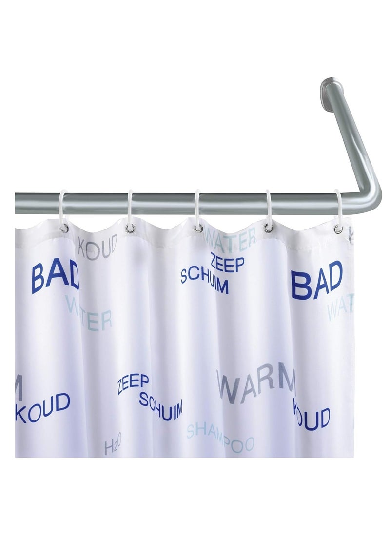 Wenko - WENKO bracket rod universal extra strong chrome can be combined in shape and length, Aluminum, 2.5 x 2.5 cm, Chrome - Image 1