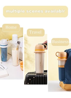 Fazza Travel Toothbrush Case, 3 in 1 Family Travel Mouthwash Cup,  for Family Travel, Business, School or Daily, Yellow  - Image 3