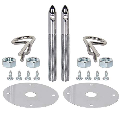 CarBole Chrome Plate Steel Hood Pin Clip Kit (18 Pcs) - Image 1