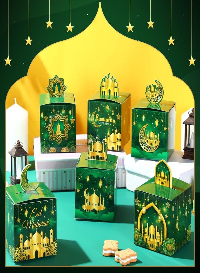 Faccito Eid Party Boxes, 36 Pcs Ramadan Treat Boxes in 6 Designs, Eid Mubarak Boxes for Muslim Islamic Party Supplies Decor - Image 5