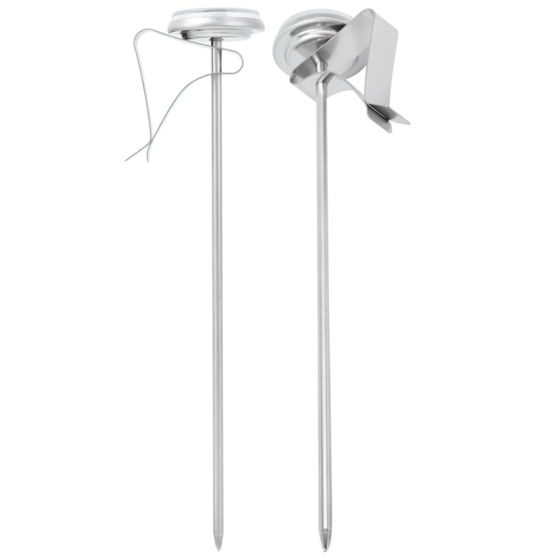 Adjustable Hanging Thermometer: Short Length, Large Intuitive Dial, High Accuracy - Battery-Free Sensitive Probe, Stainless Steel + Glass Construction, Adjustable Clip for Coffee Milk Candy Barbecue F - Image 4