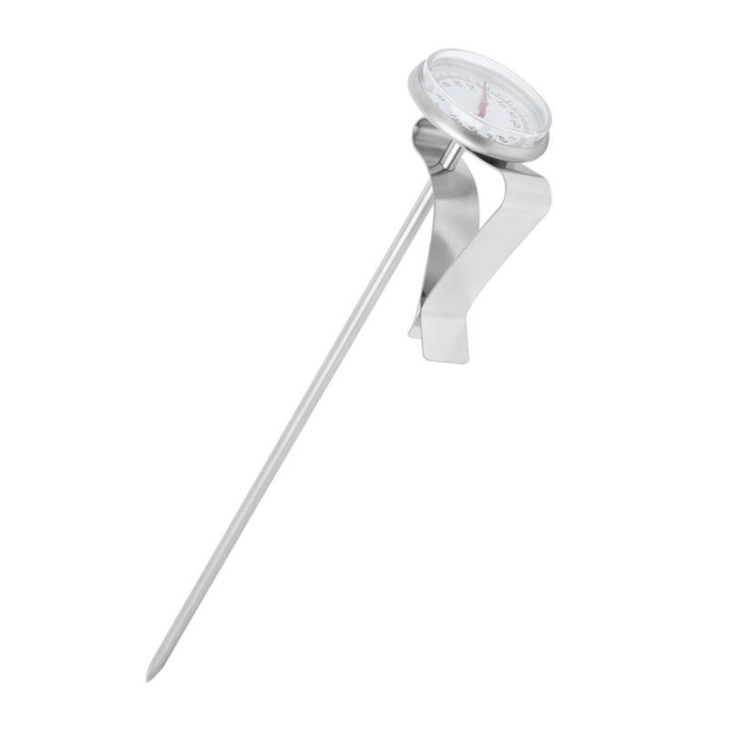 Adjustable Hanging Thermometer: Short Length, Large Intuitive Dial, High Accuracy - Battery-Free Sensitive Probe, Stainless Steel + Glass Construction, Adjustable Clip for Coffee Milk Candy Barbecue F - Image 5