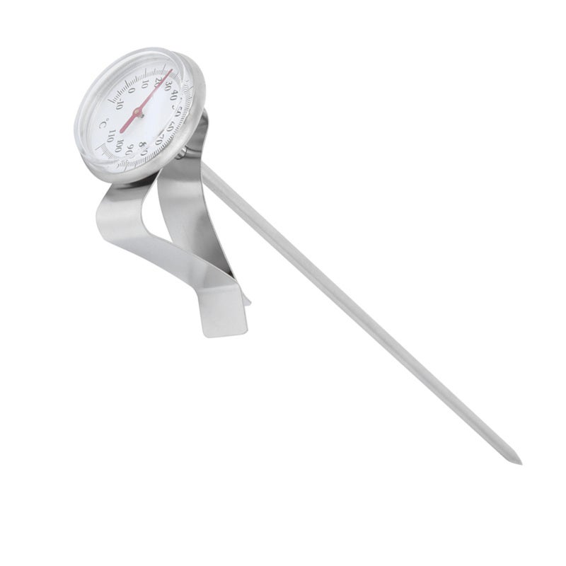 Adjustable Hanging Thermometer: Short Length, Large Intuitive Dial, High Accuracy - Battery-Free Sensitive Probe, Stainless Steel + Glass Construction, Adjustable Clip for Coffee Milk Candy Barbecue F - Image 2