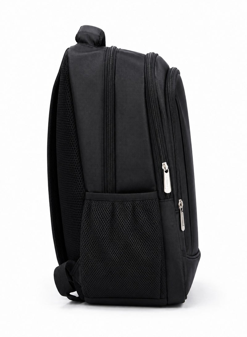 18-Inch Black Backpack for Schools and Universities – Water-Resistant, Durable Material, and Comfortable to Carry. - Image 4