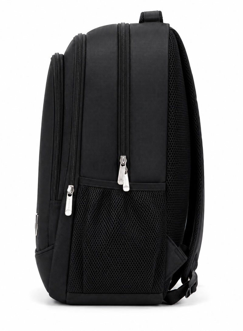 18-Inch Black Backpack for Schools and Universities – Water-Resistant, Durable Material, and Comfortable to Carry. - Image 5