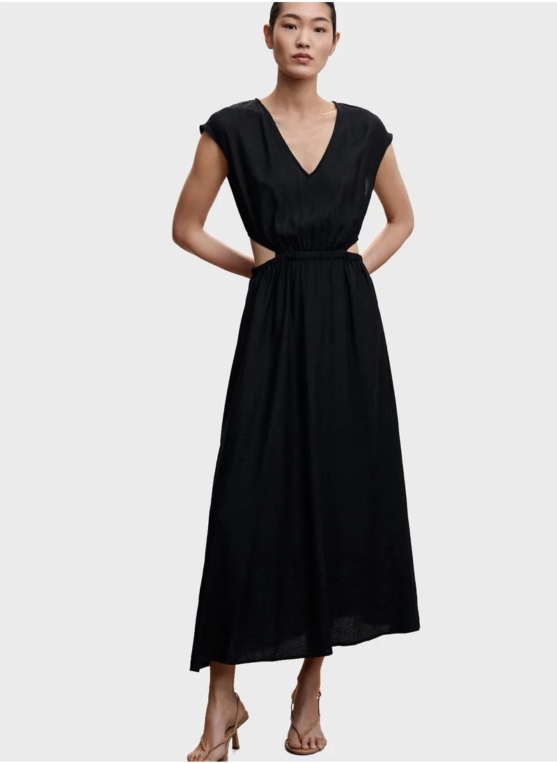 MANGO Cut Out Detail Dress
