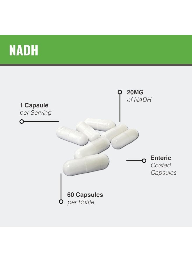 MAAC10 Formulas NADH 20mg Each 60 Capsules for Energy, Fatigue, Mental Focus, Immune & NAD+ Longevity Support - Image 3